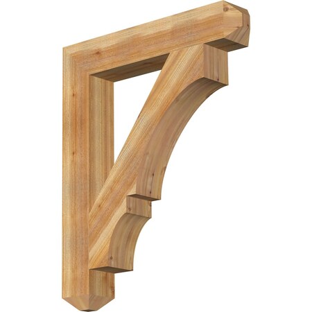 Ekena Millwork Balboa Craftsman Rough Sawn Bracket, Western Red Cedar, 6"W x 36"D x 44"H BKT06X36X44BOA04RWR